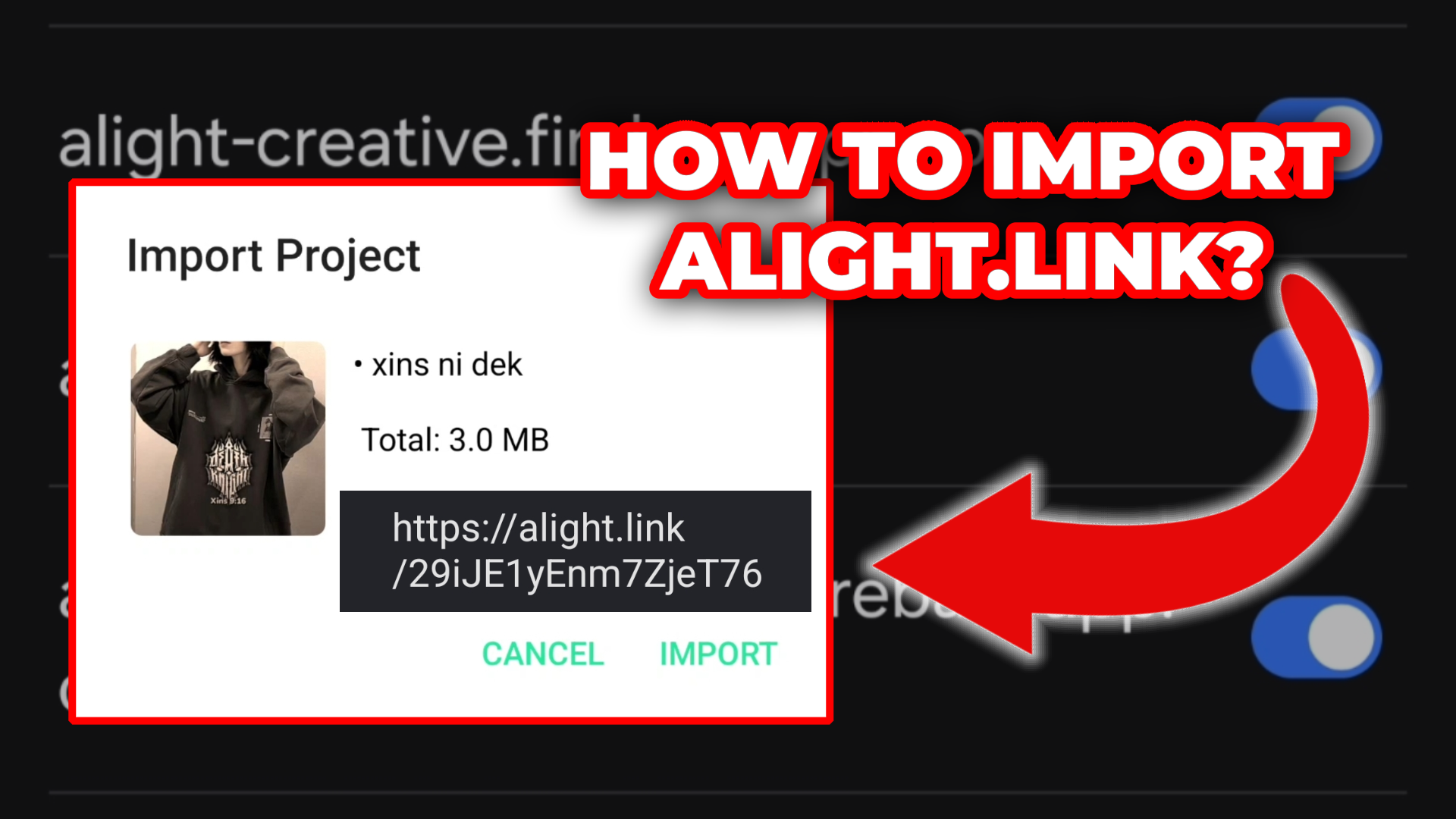 HOW TO FIX ALIGHT.LINK IMPORT ON ULTRA MOTION?