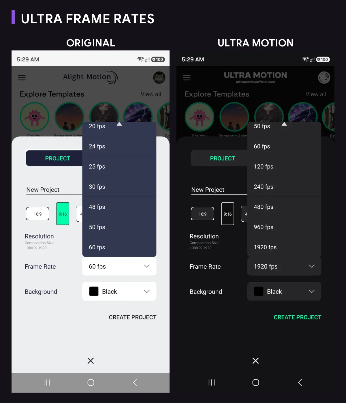 ULTRA FRAME RATES: ORIGINAL vs Ultra Motion